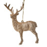 Kersthanger rendier - goudkleurig - 14 cm